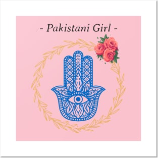 Pakistani Girl Pakistan Hamsa Posters and Art